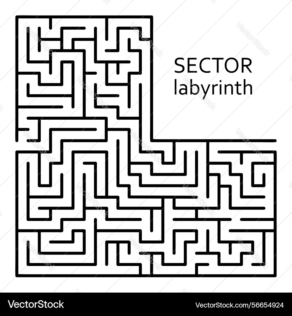 Rgb abstract maze labyrinth with entry and exit vector image