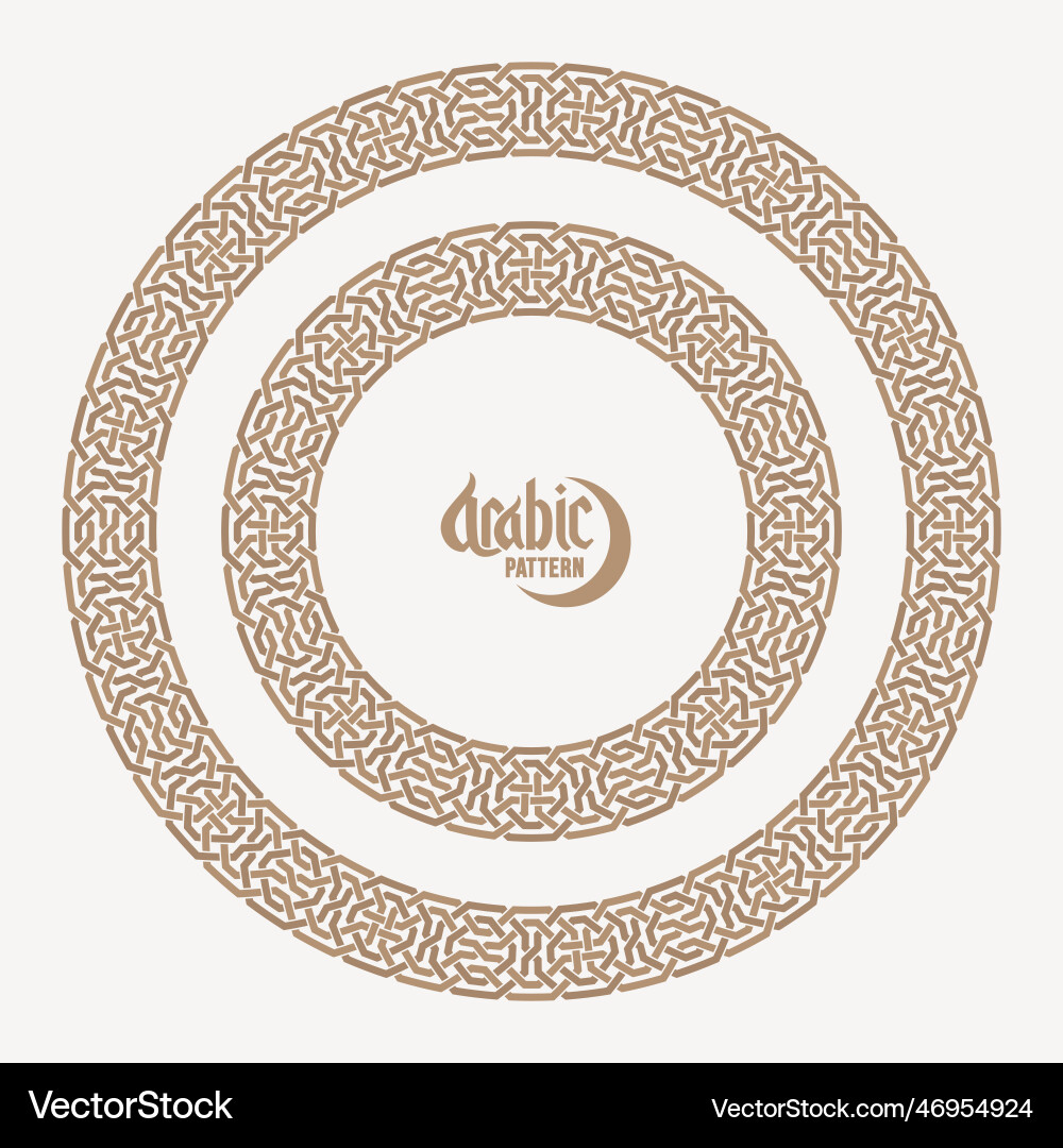 Seamless circle frame pattern in authentic arabian Seamless circle frame pattern in authentic arabian vector image