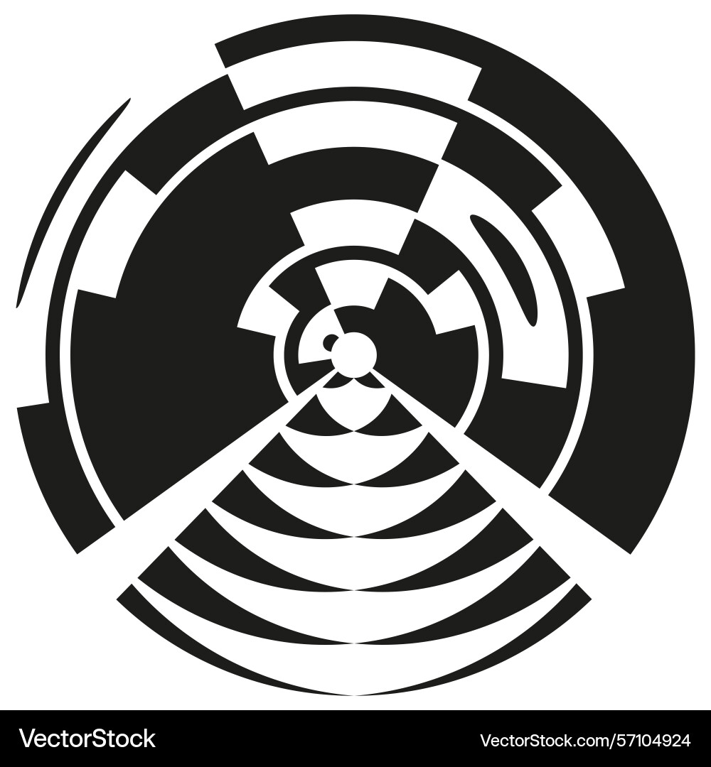 Segmented circle icon bold abstract shape black Segmented circle icon bold abstract shape black Vector Image