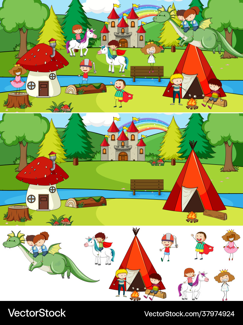Set different horizontal scenes background Set different horizontal scenes background Vector Image