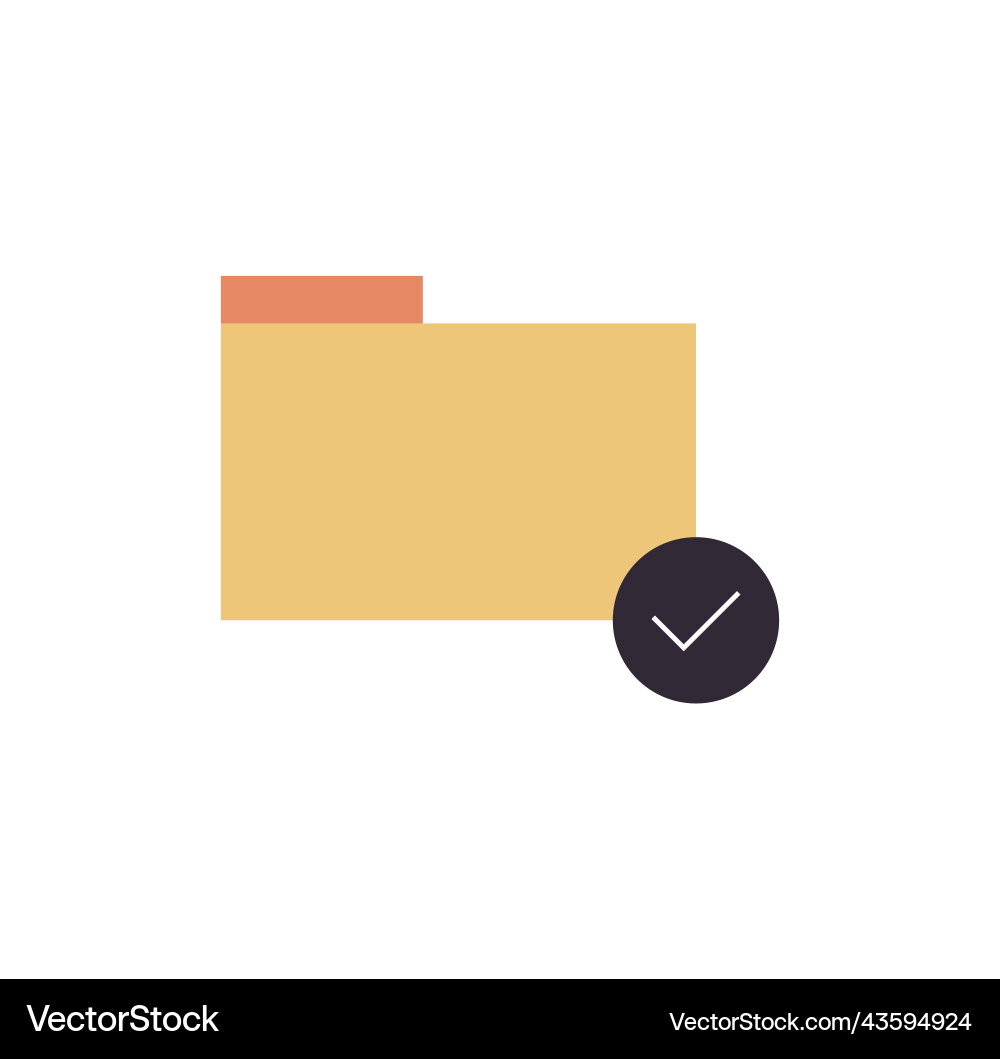 Simple approve related icon and accepted elements vector image