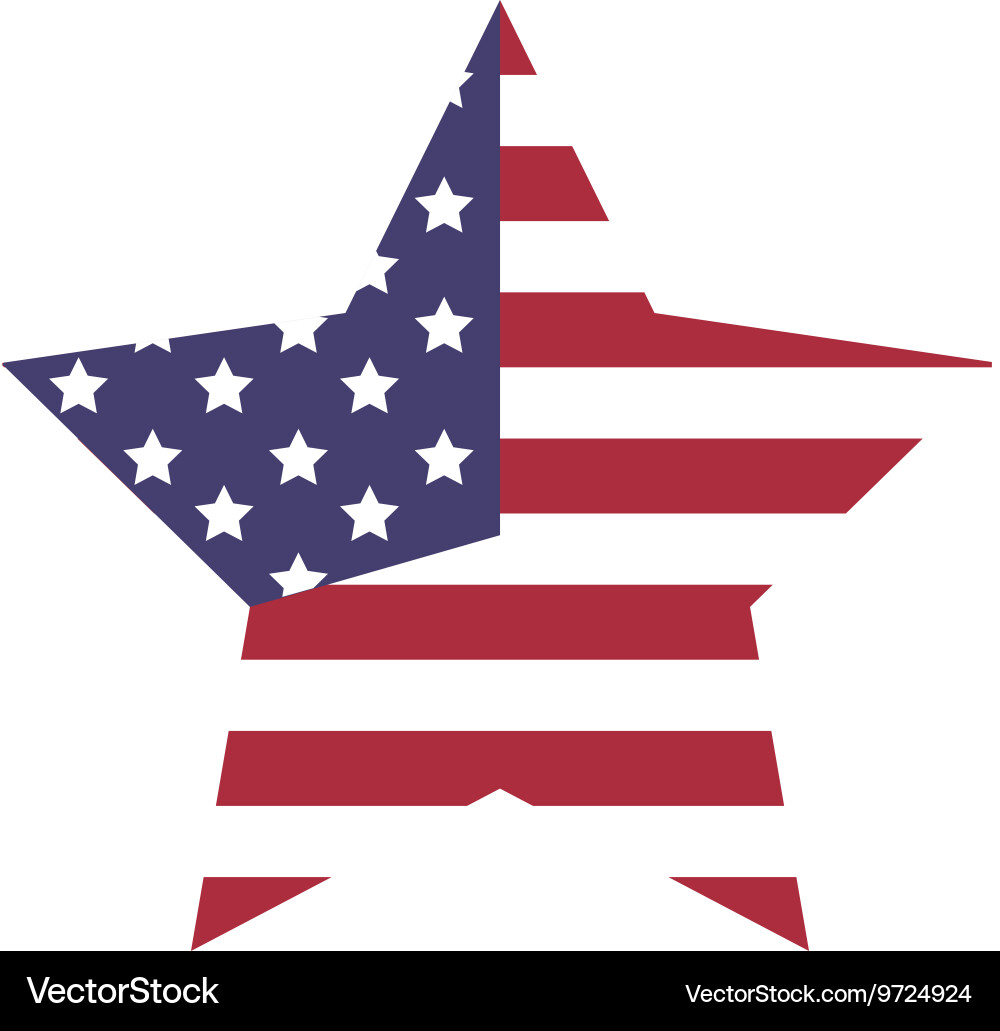 Star shape icon usa design graphic Vector Image