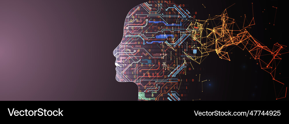 Artificial Intelligence Neural Network vector image
