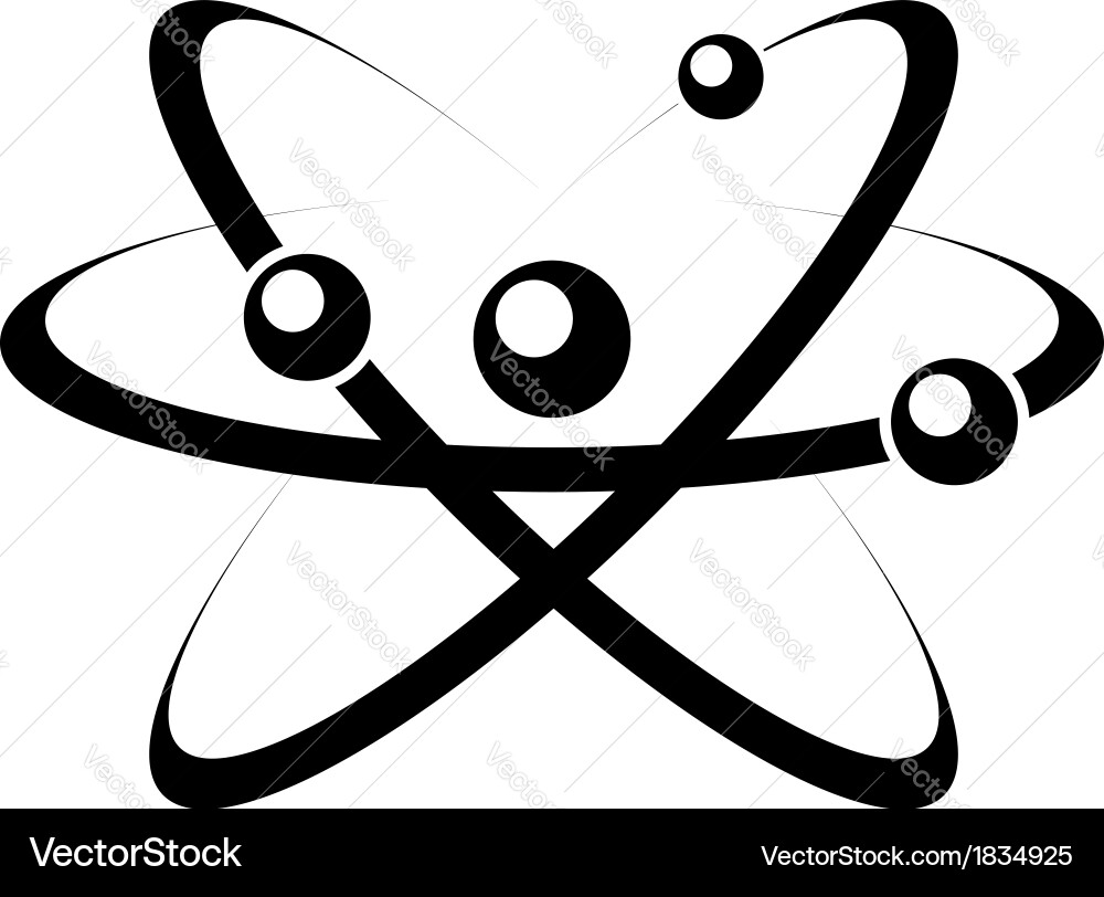 Atomic Structure: Nucleus with Particles vector image