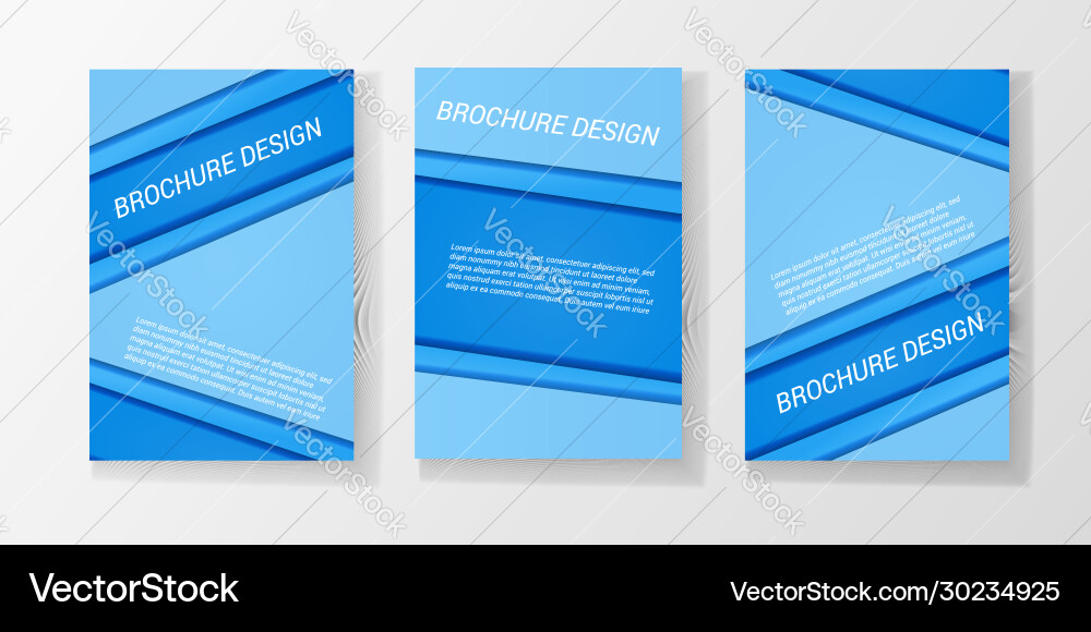 Blue brochure covers design Blue brochure covers design vector image