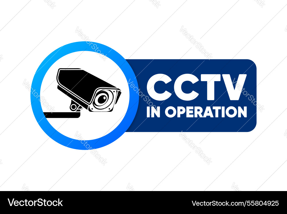 Cctv in operation security technology system Vector Image
