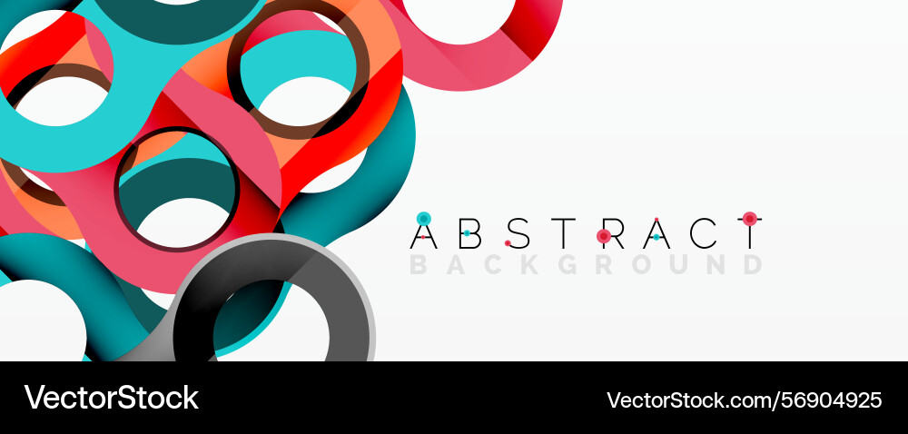Colorful overlapping circles create modern vector image