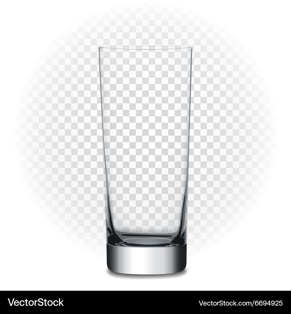 Empty glass with transparency Vector Image