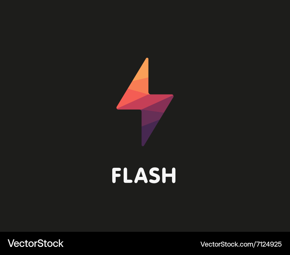 Flash logo design fast quick Royalty Free Vector Image