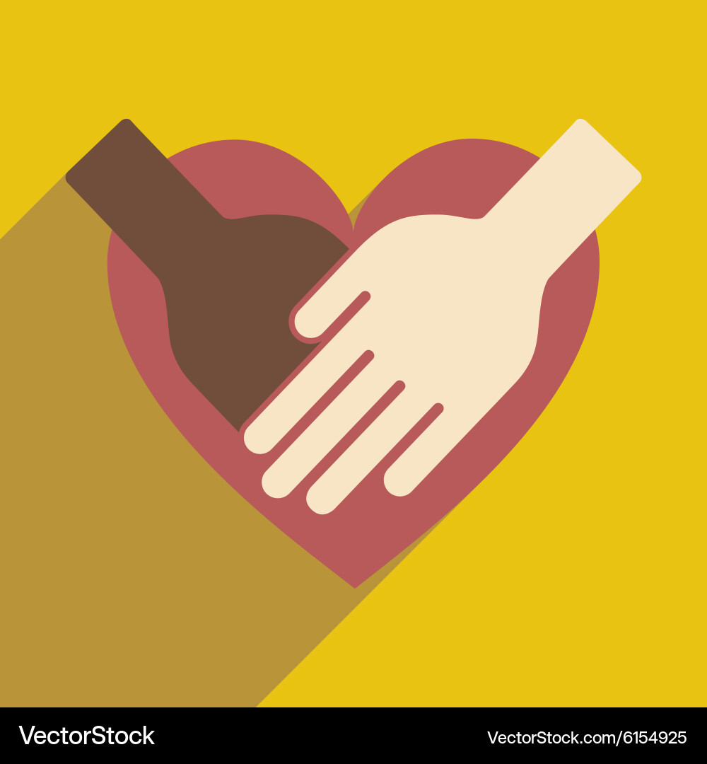 Flat with shadow icon and mobile application vector image