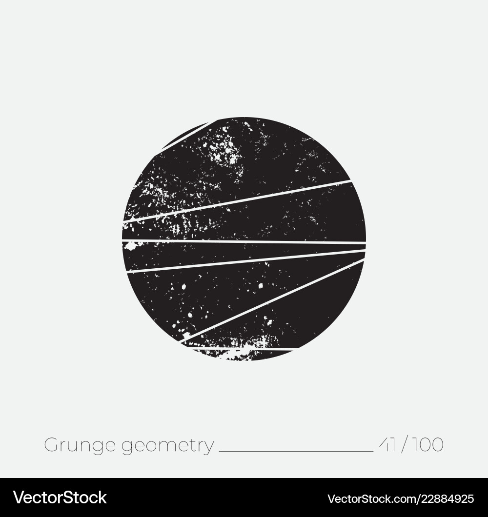 Geometric simple shape in grunge retro style Geometric simple shape in grunge retro style vector image