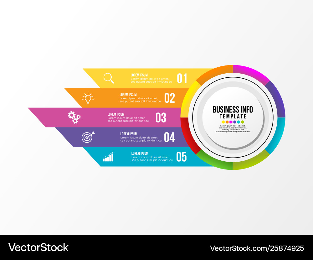 Infographic design template with options steps Vector Image