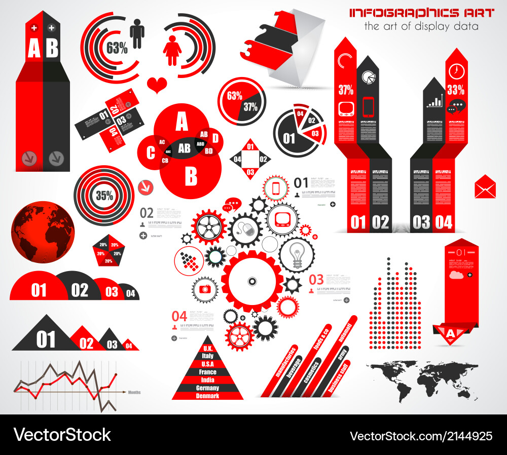 Infographics concept to display your data vector image