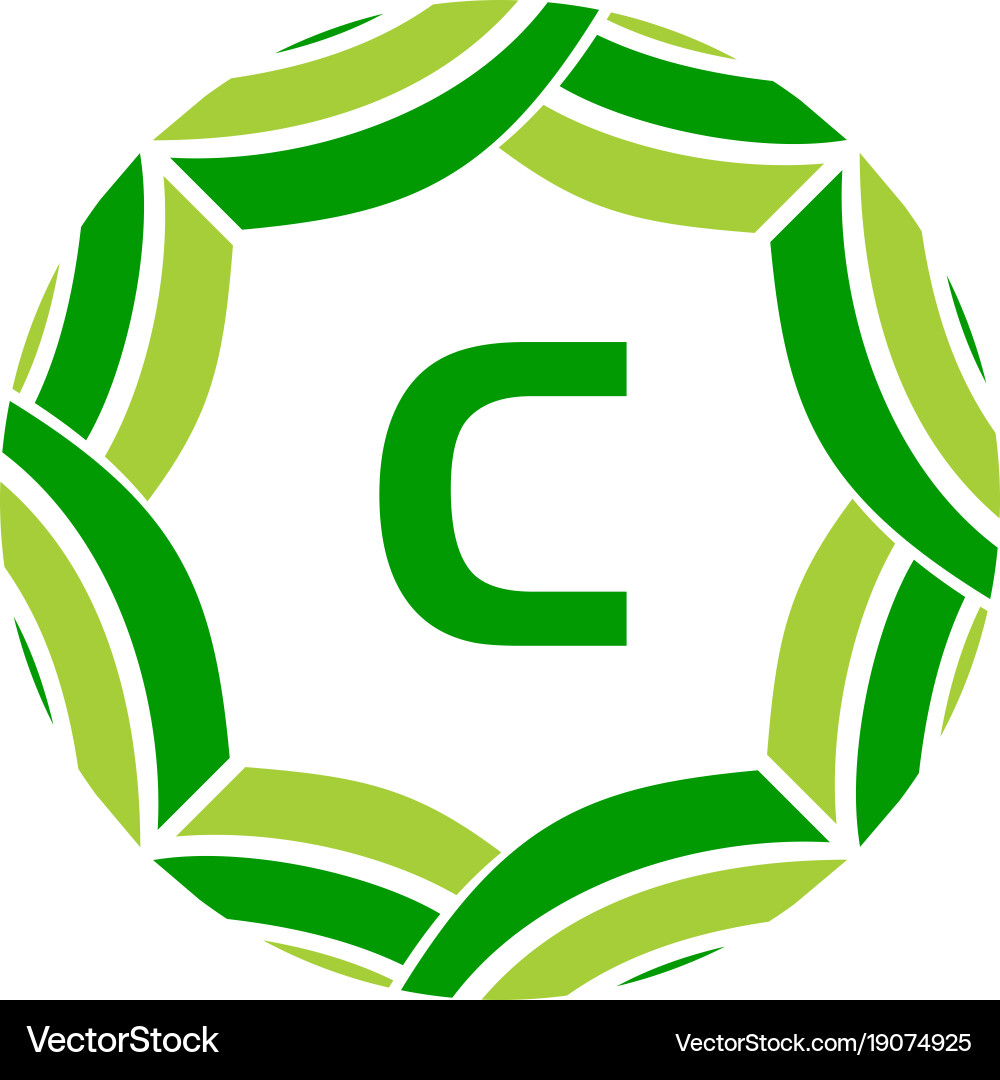 Ribbon infinite initial c Vector Image