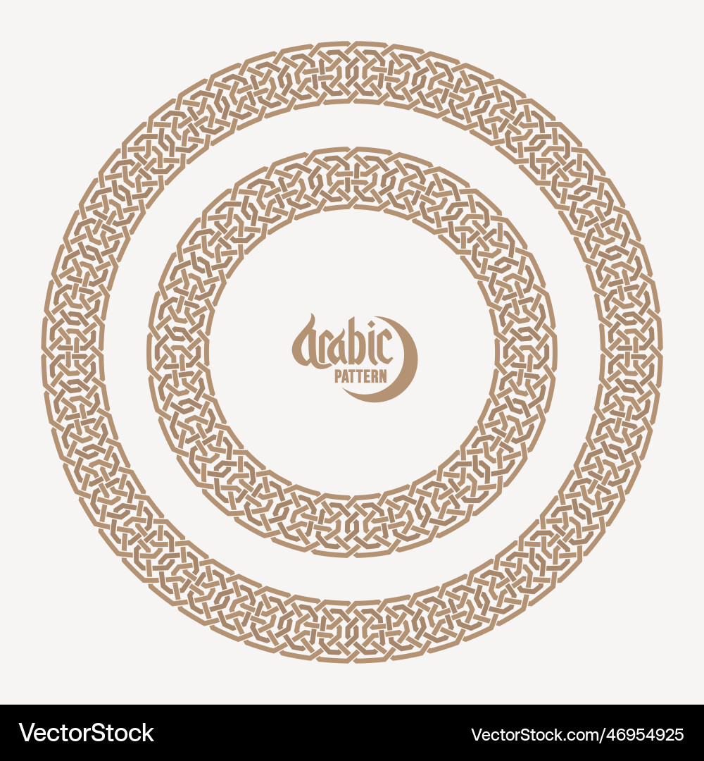 Seamless circle frame pattern in authentic arabian Vector Image