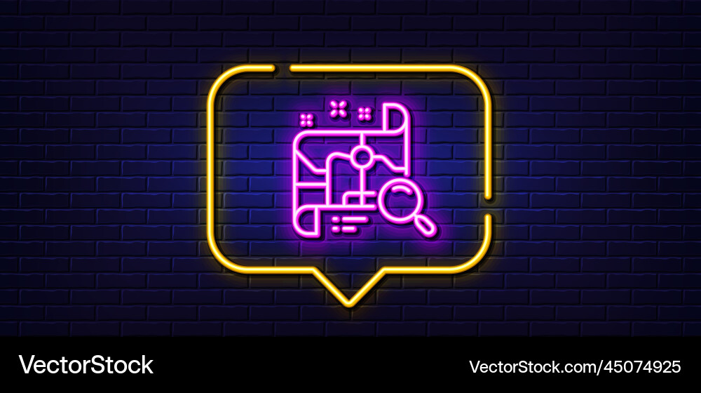 Search map line icon find location address sign Vector Image