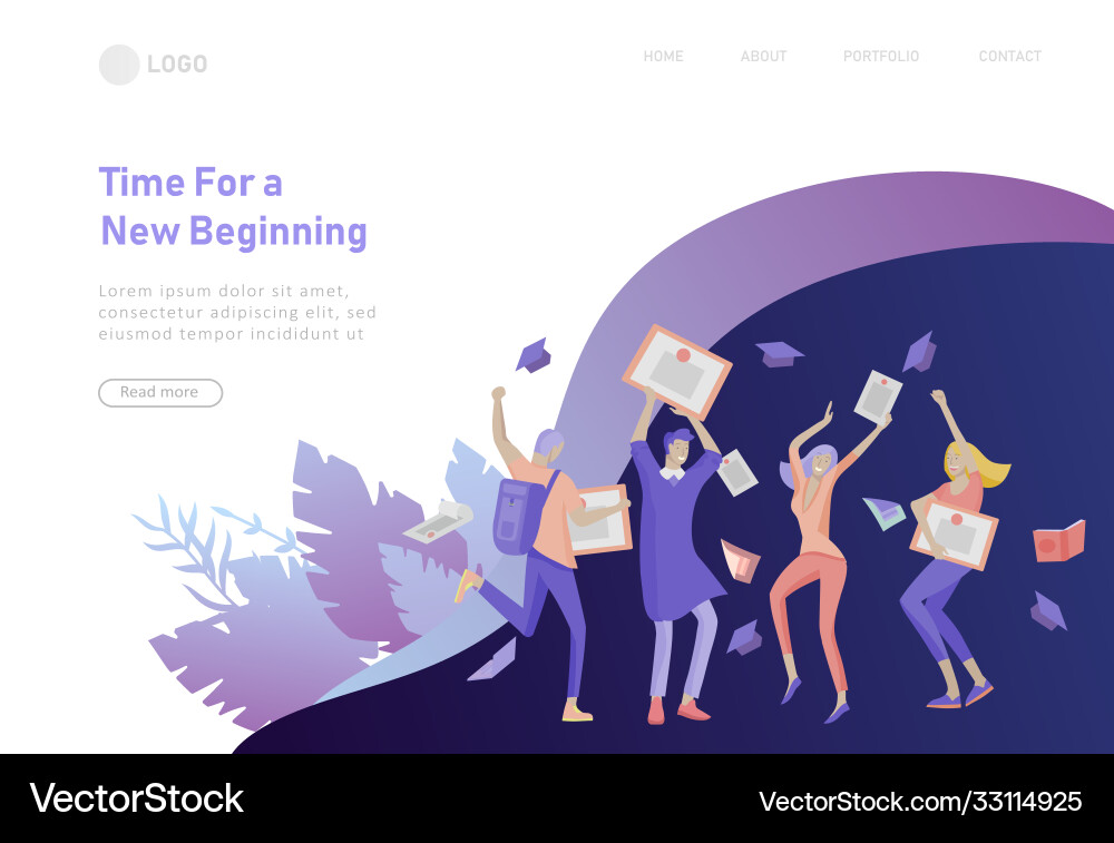 Set web page design templates with relaxed Vector Image