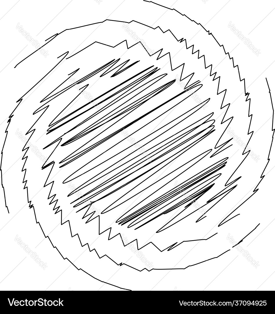 Spiral swirl twirl design element with sketchy Spiral swirl twirl design element with sketchy vector image