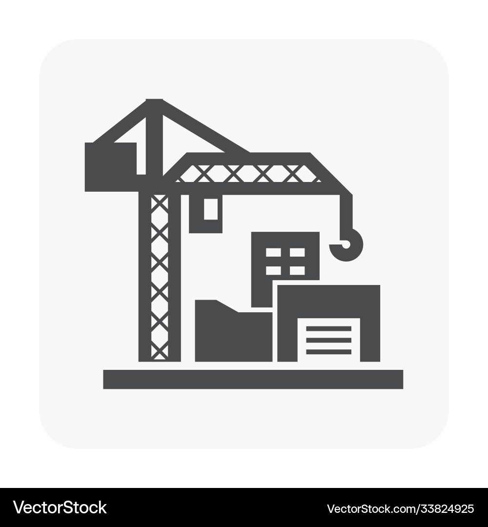 Tower crane icon Royalty Free Vector Image - VectorStock