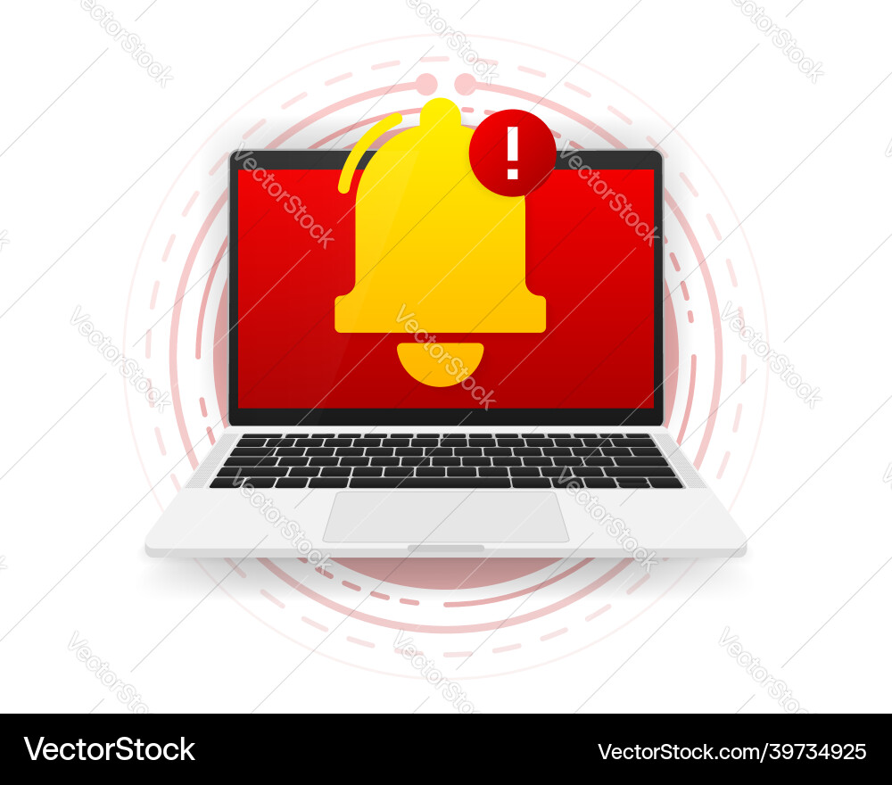 Unread email notification one new error message vector image