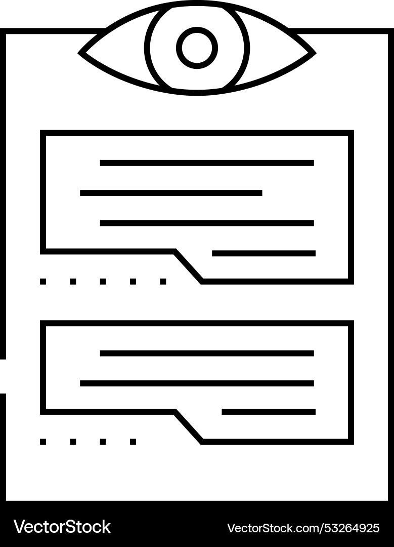 Visual feedback ux ui design line icon Vector Image