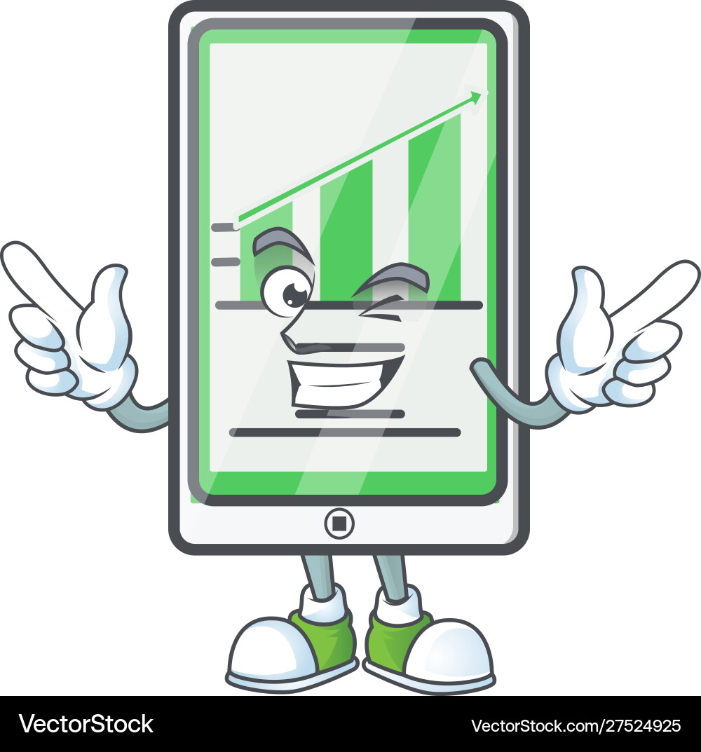 Wink up chart vertical tablet with character vector image