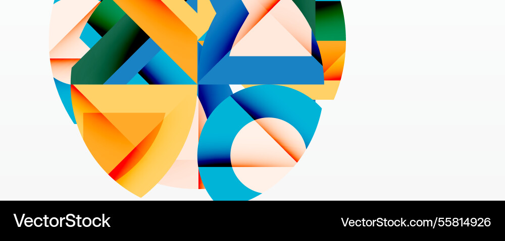 Abstract geometric composition with interlocking Abstract geometric composition with interlocking Vector Image