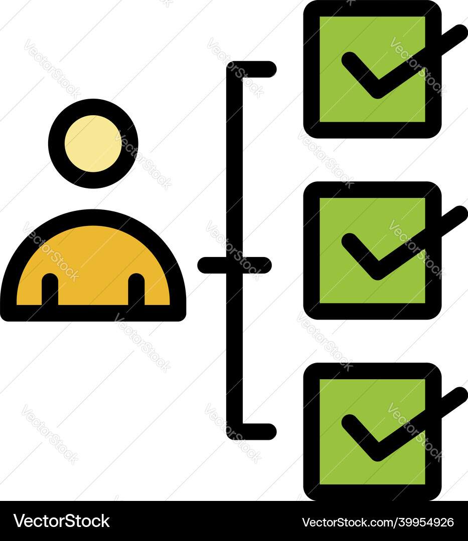 Audit scheme icon color outline Audit scheme icon color outline vector image