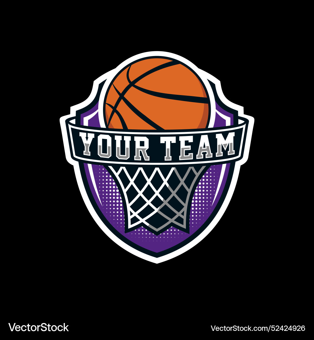 Basketball logo design template icon Vector Image