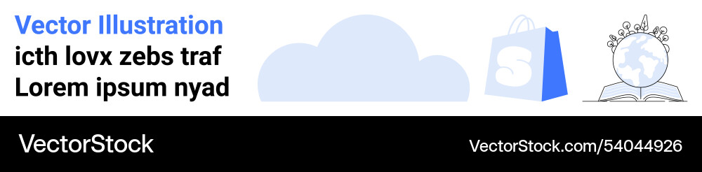 Cloud computing with e-commerce and global Vector Image