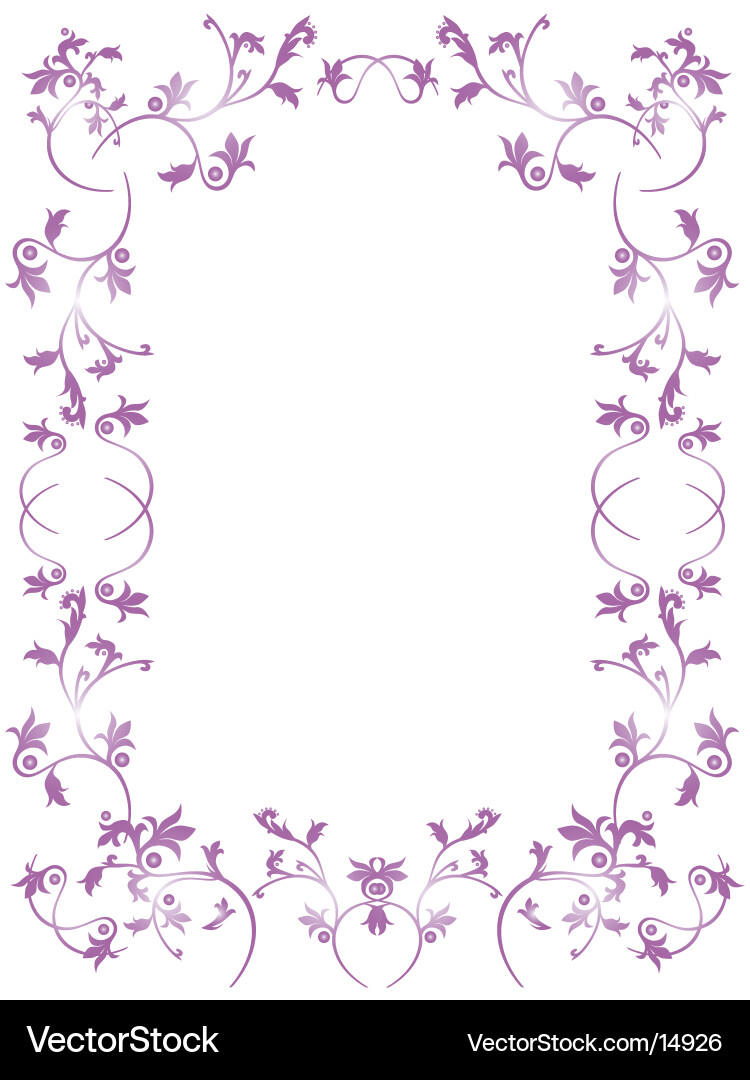 Elegant Floral Frame Vector Image