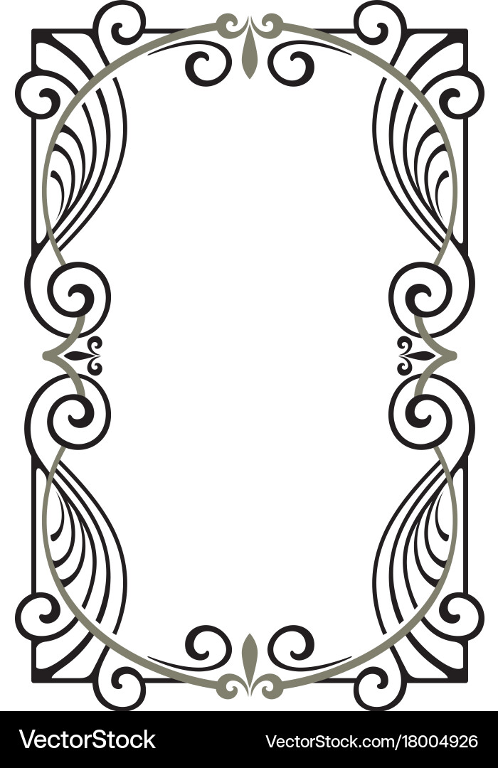 Elegant Scroll Frame vector image