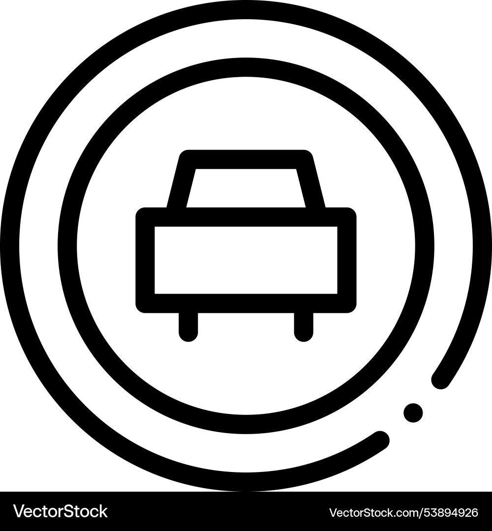 Forbidden icon thin linear style design isolated Forbidden icon thin linear style design isolated vector image