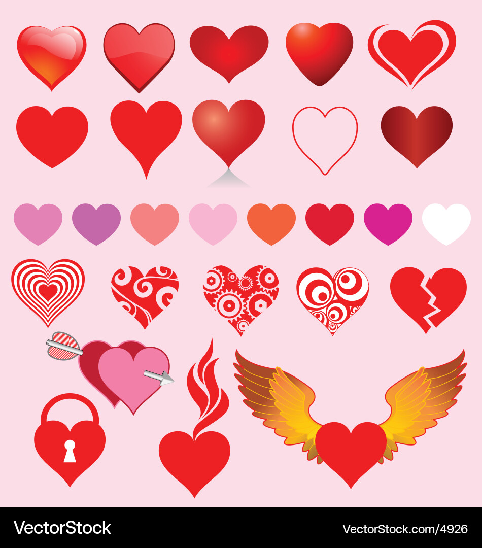 Heart Collection vector image