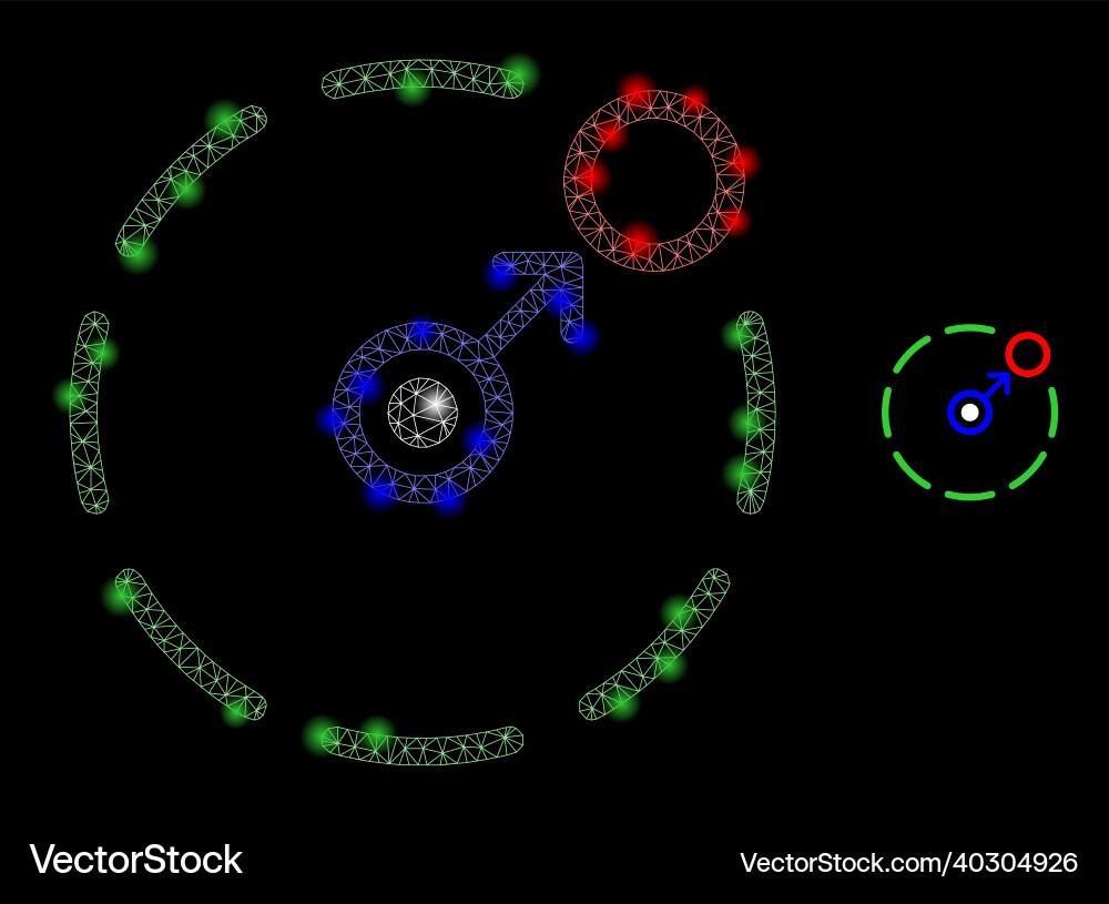 Mesh web move to circle perimeter Mesh web move to circle perimeter vector image