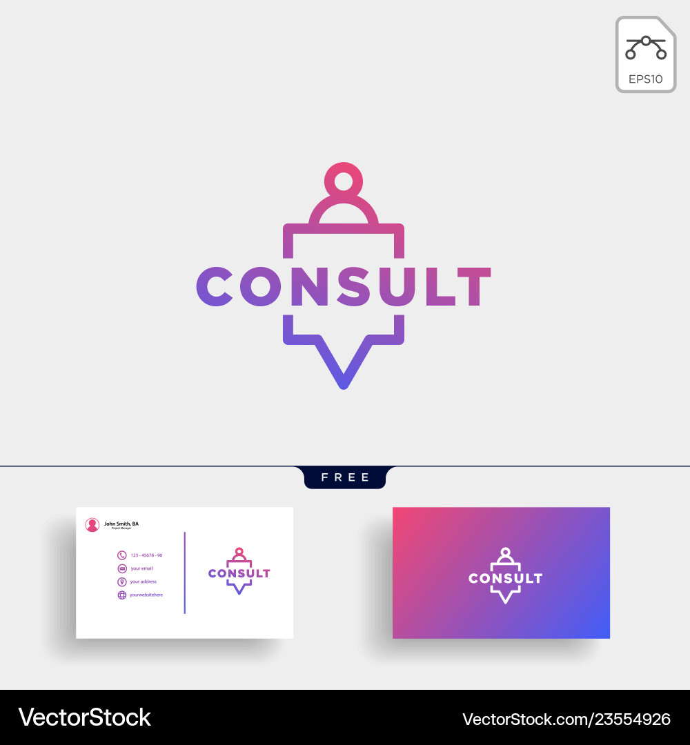 Message communication consulting logo template Vector Image