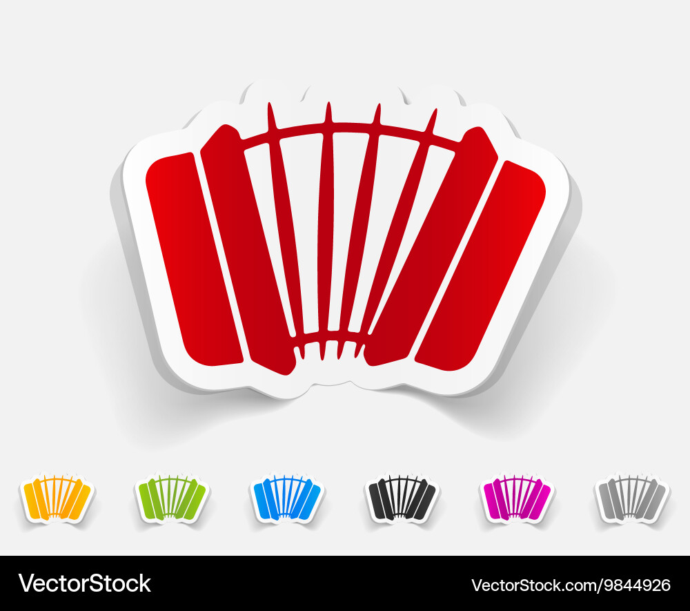 Realistic design element accordion vector image
