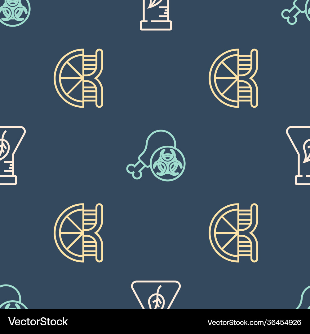 Set line test tube and flask genetically modified Set line test tube and flask genetically modified Vector Image