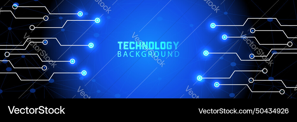 Technology Polygon Network Background Vector Image