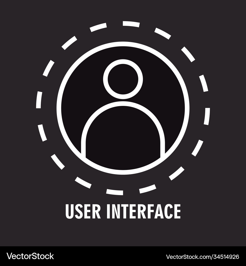 User interface person avatar profile linear Vector Image