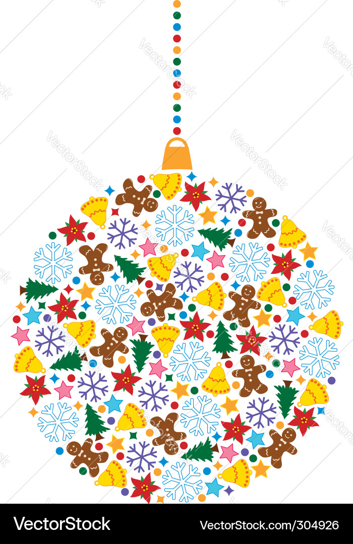 Weihnachtsschmuck und Dekorationen vektorbild