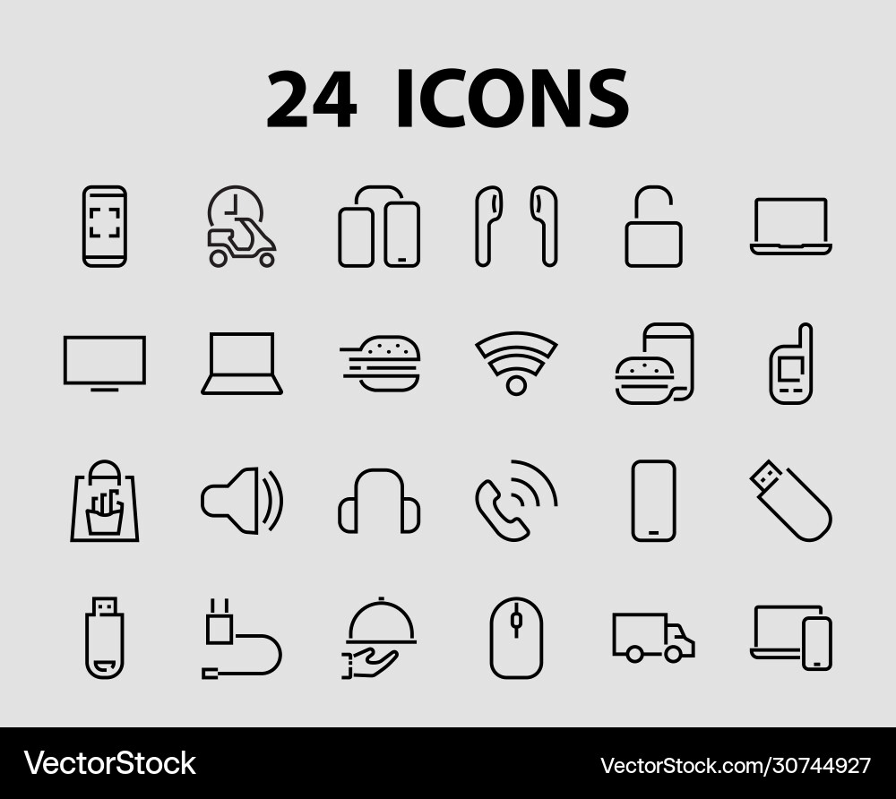 A set smart devices and gadgets computer vector image