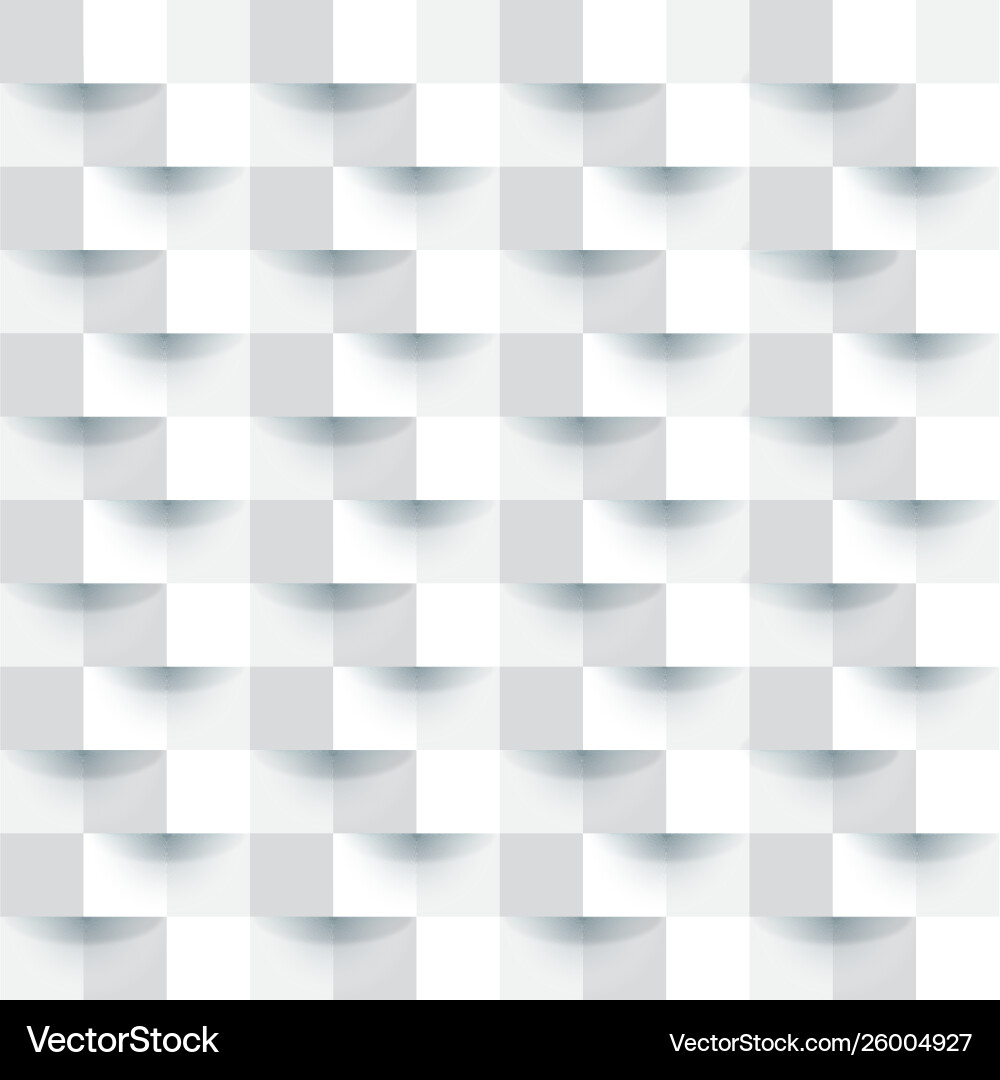Abstract background white and gray square 3d vector image