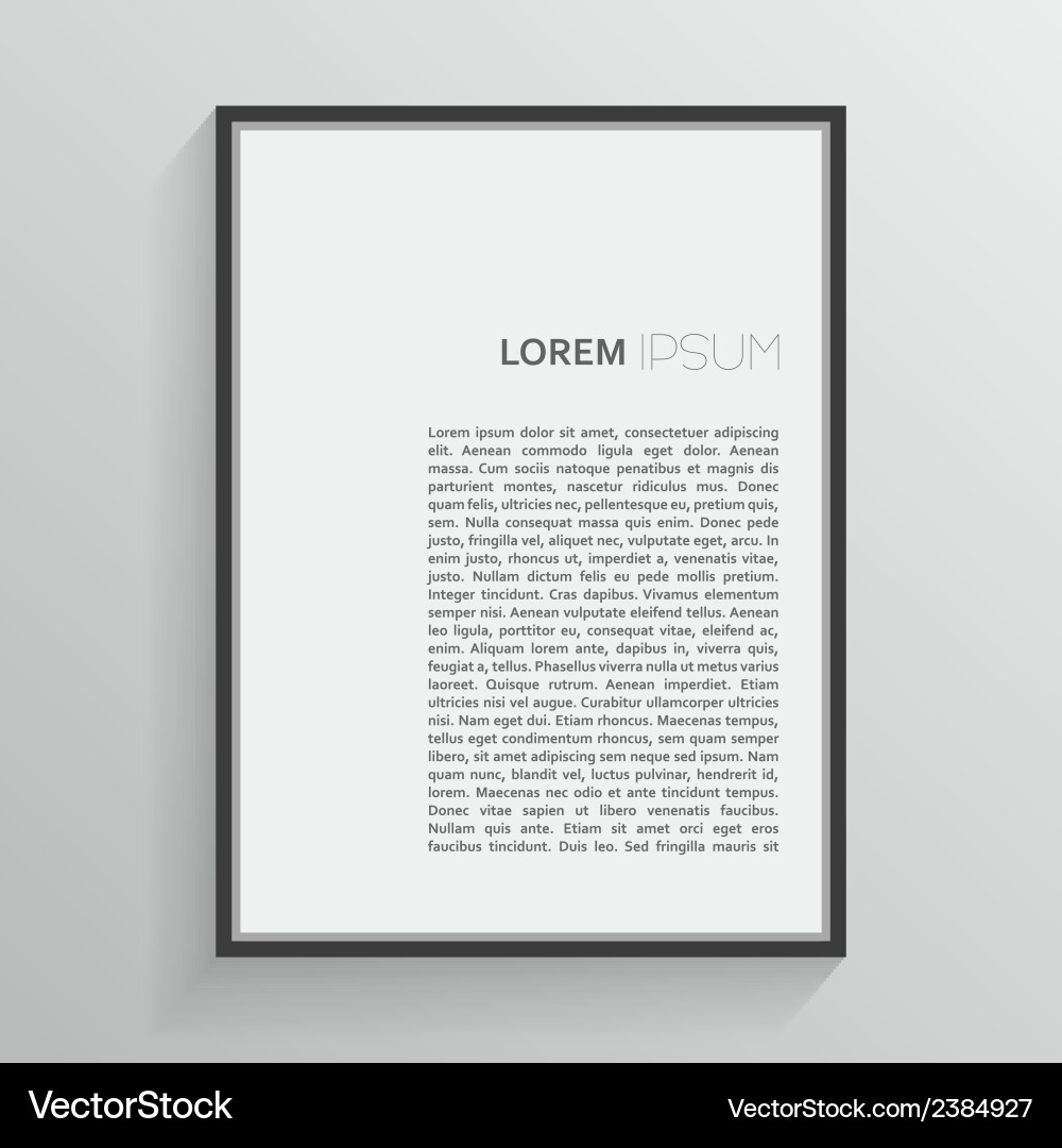 Black frame with a simple design vector image