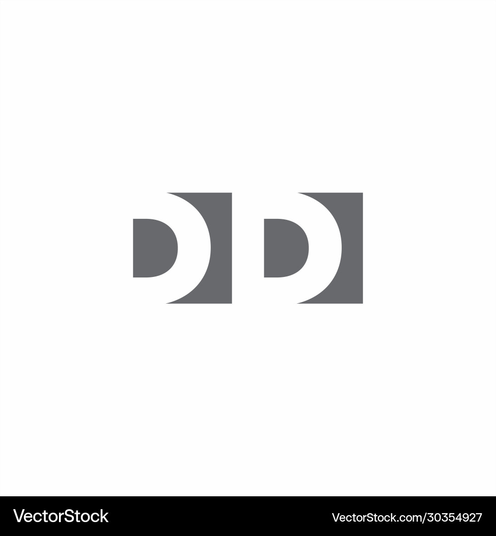 Dd logo monogram with negative space style design Vector Image