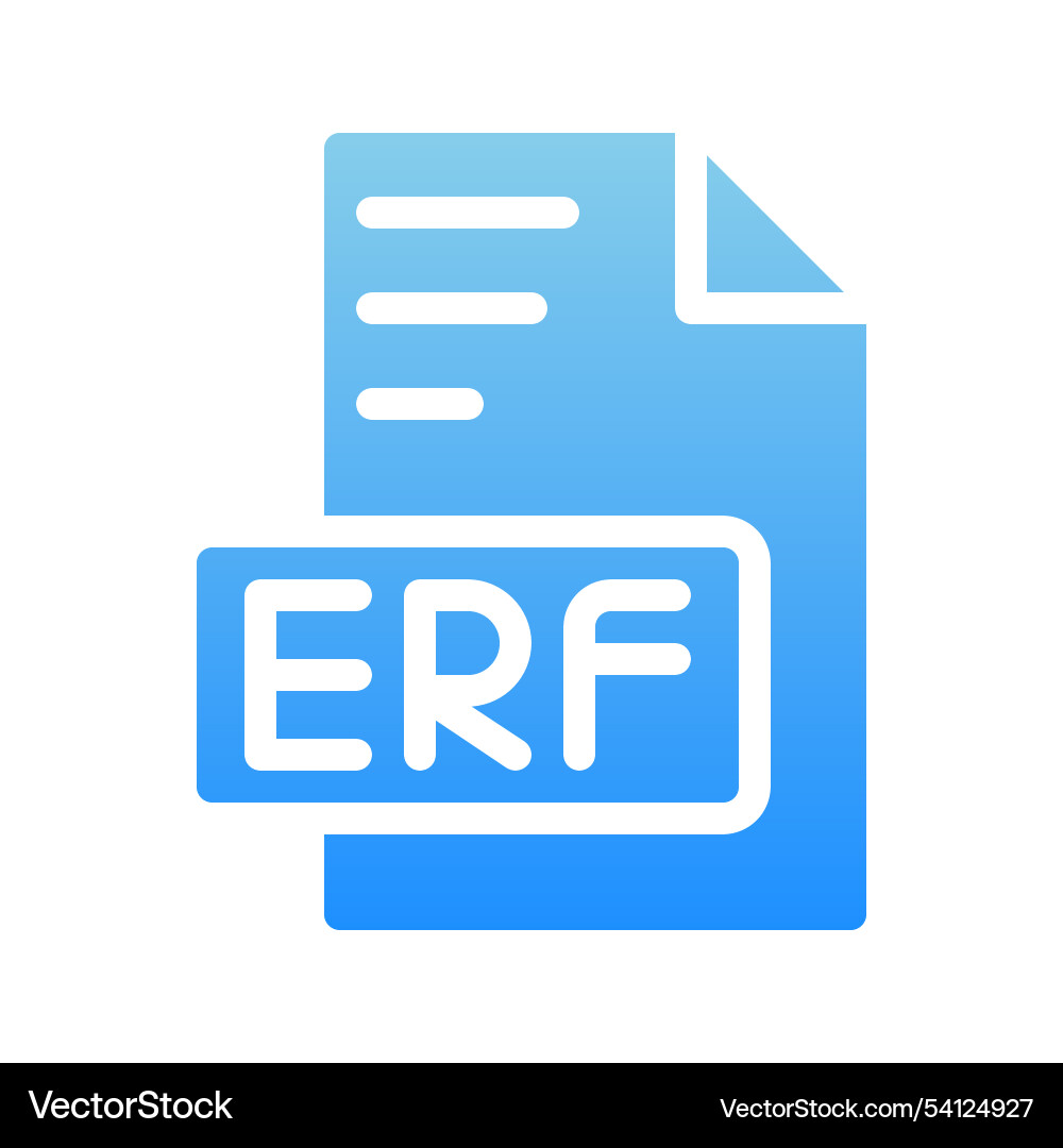 Erf document file icons with soft gradient fill Erf document file icons with soft gradient fill vector image