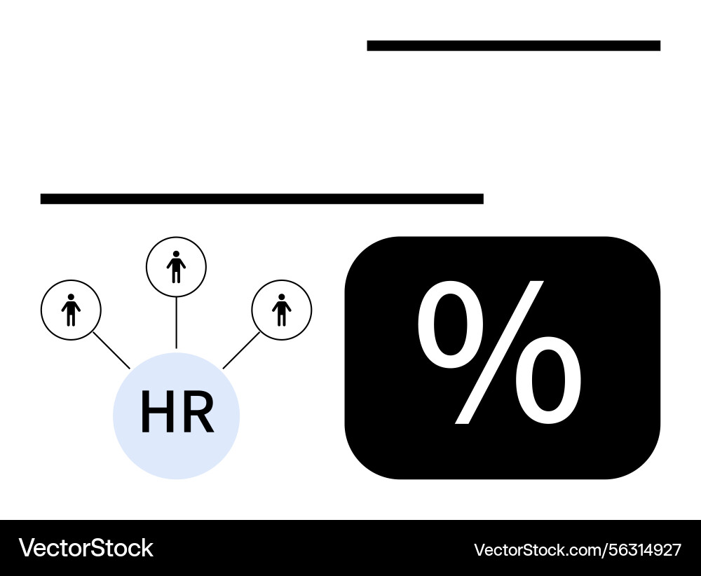 HR Network & Performance Analytics Vector Image