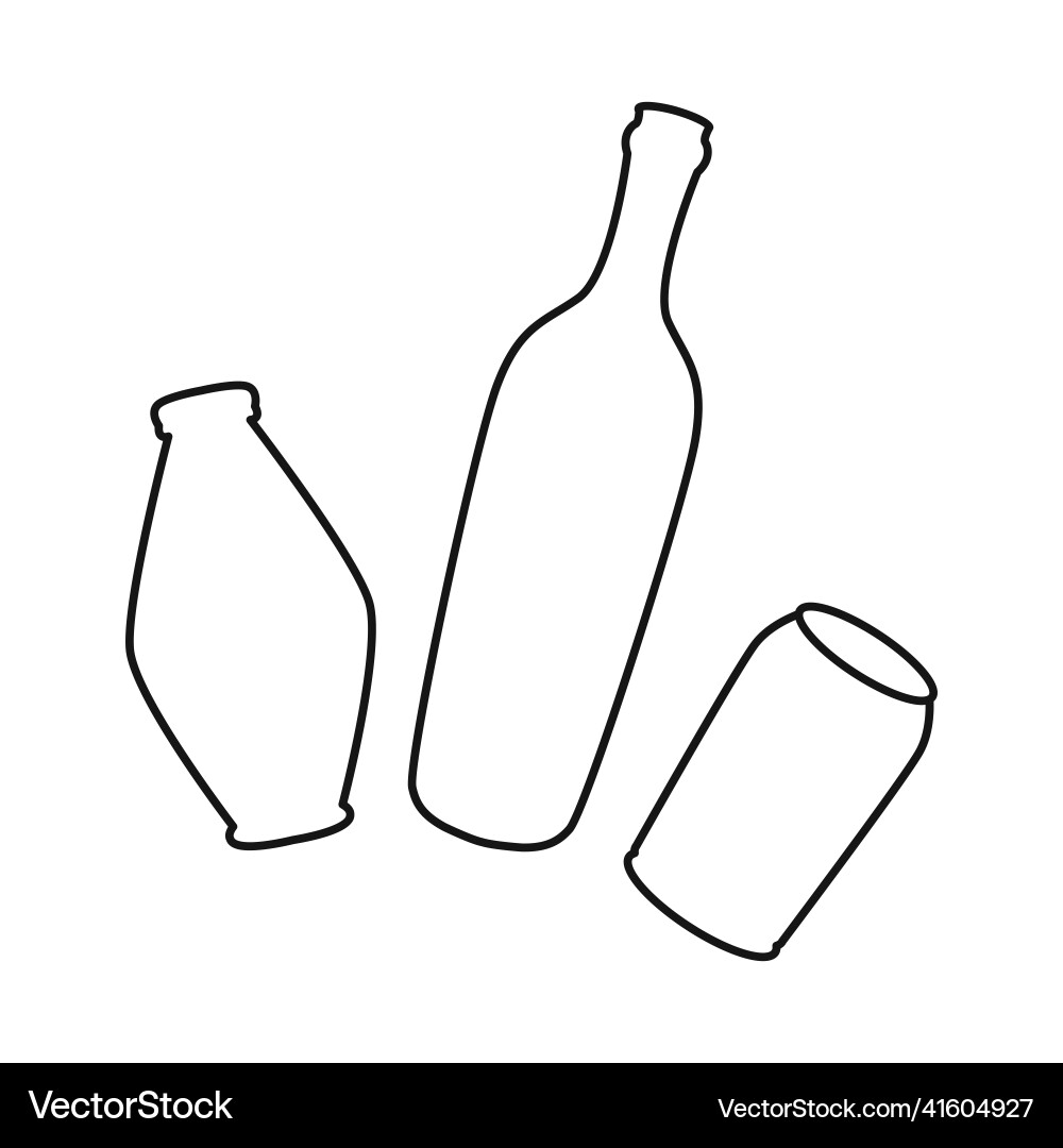 Isolated object of plastic and bottle sign web vector image
