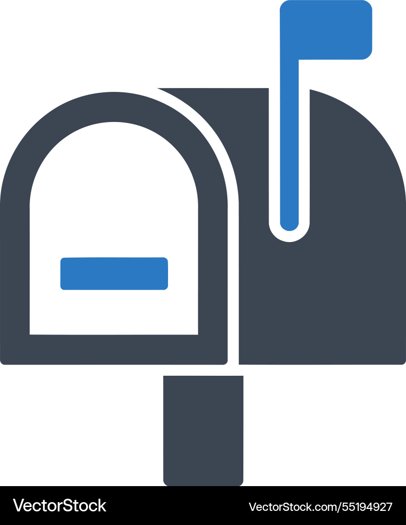 Mailbox open icon Vector Image