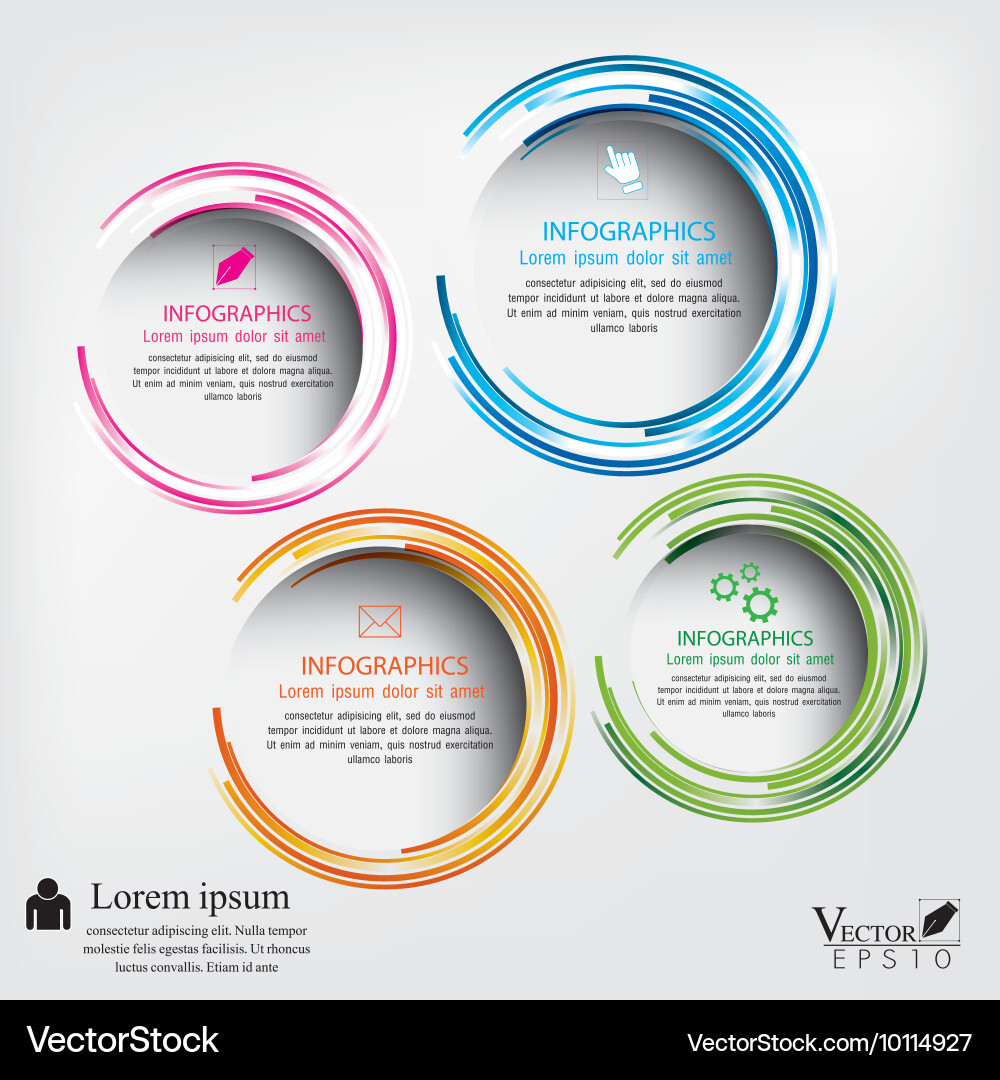 Modern circle can be used for workflow layout vector image